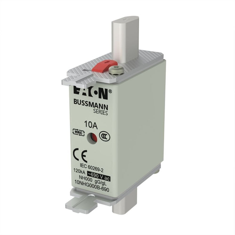 Eaton - Messersicherung Sicherungseinsatz Nieders. 10NHG000B-690 10A AC 690V 120kA − 3 Stück