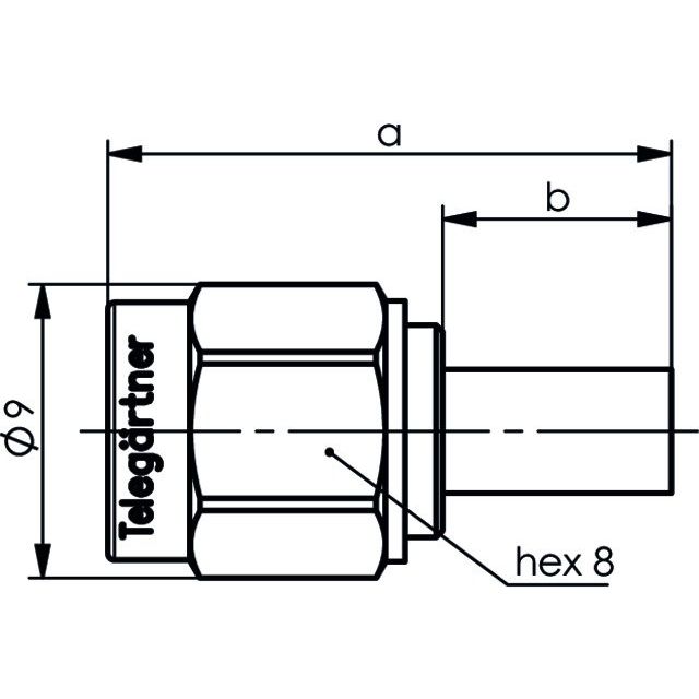 Telegärtner - Koax-Steckverbinder SMA-Kabelstecker cr NI 100024597 G7 (RG316/U) − 5 Stück