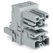 WAGO - Kompaktverteiler für steckbare Gebäudeinstallation h-Verteiler 2-polig 770-1608 Kod. B,grau − 50 Stück