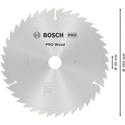 Bosch - Kreissägeblatt PRO Wood Kreissägeblatt, 2608640435 254 x 2 x 30 mm, Z40