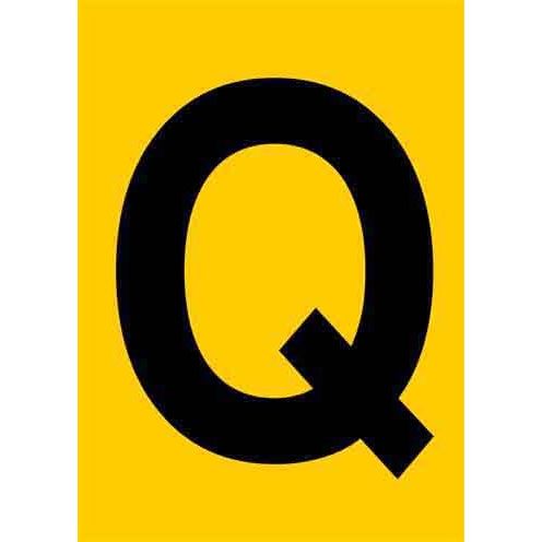 Jahn - Kennzeichnungsmaterial Zahlen+Buchstaben 06/050-Q gelb − 10 Stück
