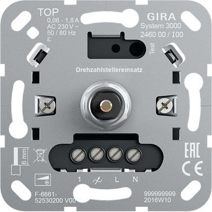 Gira - Drehzahlsteller Drehzahlstellereinsatz 246000 speed reguliert