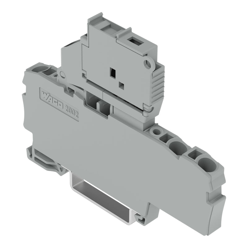 WAGO GmbH & Co. KG - Sicherungs-Reihenklemme 3-Leiter-Sicherungsklemme 2002-1711 2,5mm² gr, Si.halter  − 50 Stück