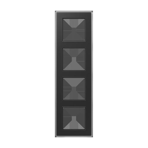Jung - Abdeckrahmen Glasrahmen 4fach AV 584 GLM SW schwarz (Glas)