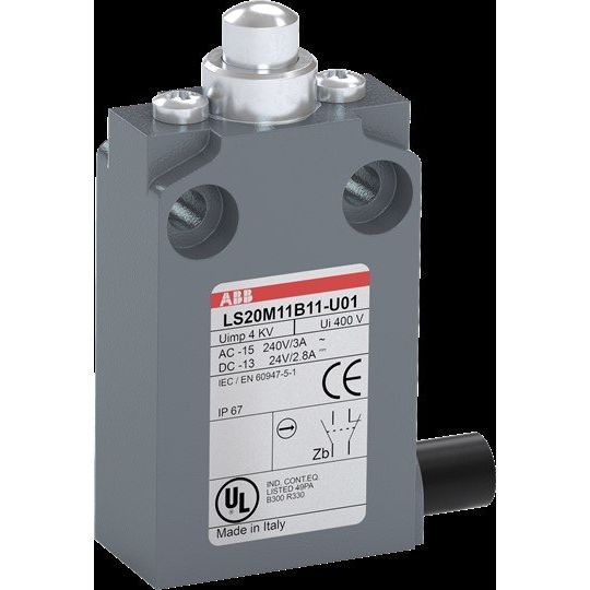 ABB Stotz S&J - Einzelpositionsschalter Kompakt-Pos.schalter LS20M11B11-U01 Metall-Gehäuse IP67