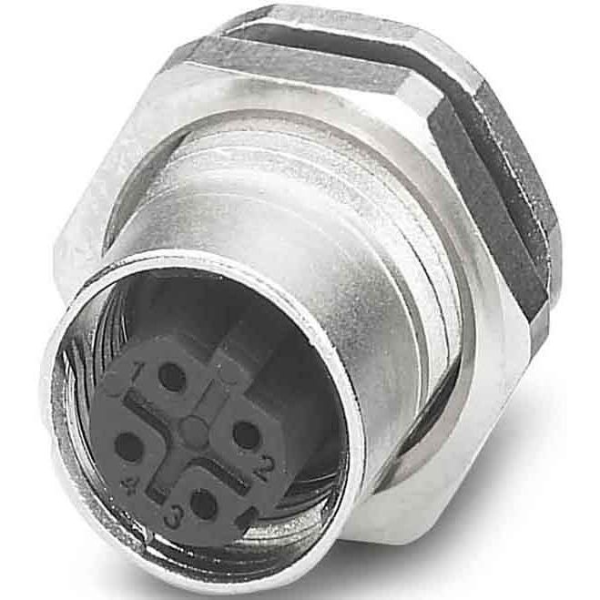 Phoenix Contact - Rundsteckverbinder, feldkonfektionierbar (Industriesteckverbinder) Feldbus-Wanddurchführung SACC-DSI-FS #1551503 − 20 Stück