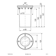 EVN Lichttechnik - Bodeneinbauleuchte P-LED Bodeneinbau PC670101102 rund - EDS/Alu IP67