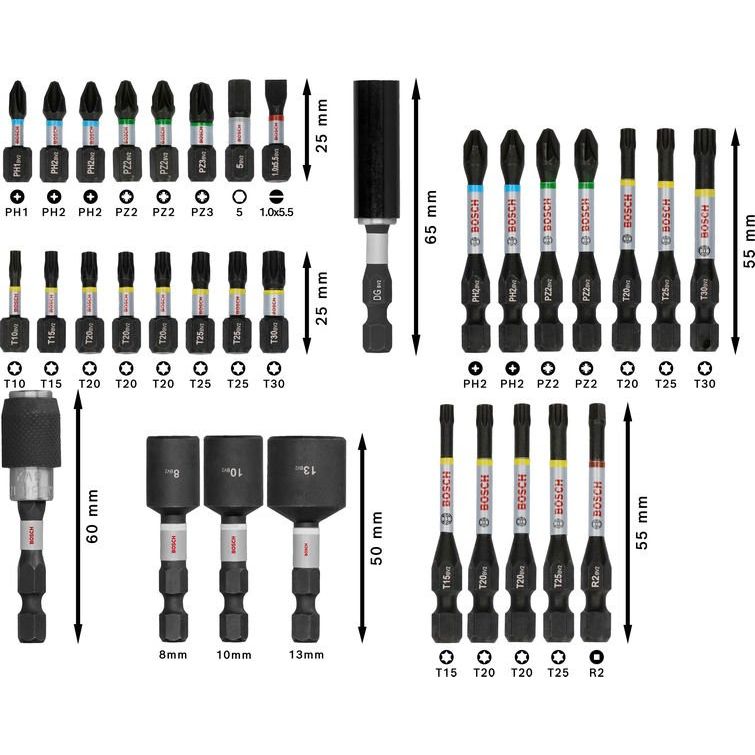 Bosch - Bit-Set PRO Impact Schrauberbit 2608521U76VE(33) Set, 33-tlg. − 3 Packung