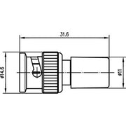 Telegärtner - Abschlusswiderstand BNC-Abschlußwiderstand (M) 100023613 75Ohm, 0.5W VideoRGB − 5 Stück
