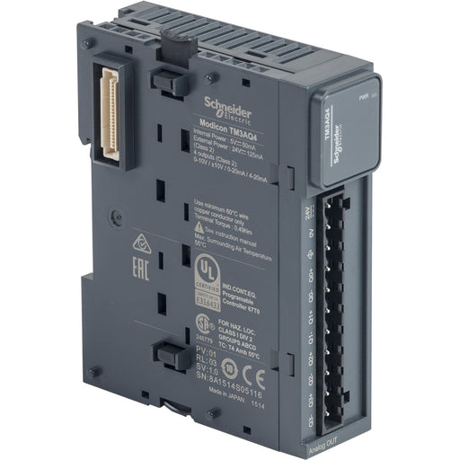 Schneider Electric - SPS-Analoges Ein-/Ausgangs-Modul E/A-Erweiterung TM3 TM3AQ4 EA-Modul 4 analog A