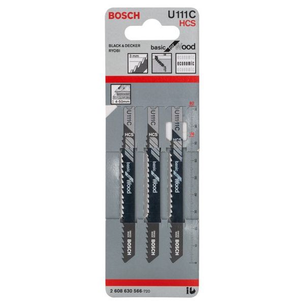 Bosch - Stichsägeblatt U 111 C 2608630566 Basic for Wood