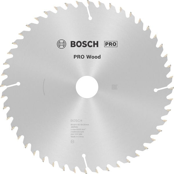 Bosch - Kreissägeblatt PRO Wood Kreissägeblatt, 2608640629 230 x 2,8 x 30 mm