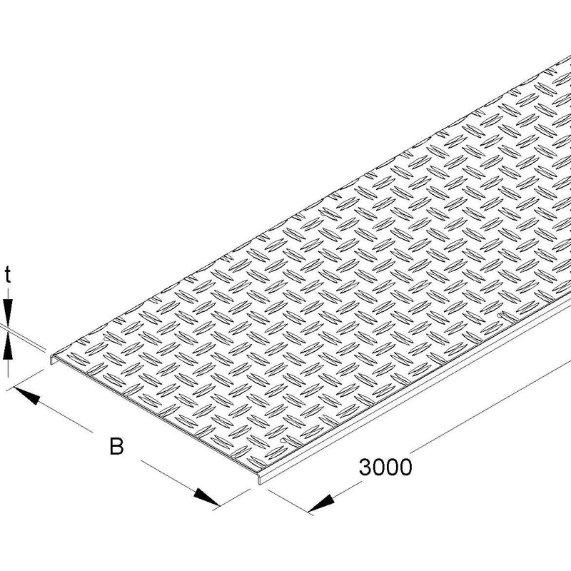 Niedax - Deckel für Kabeltragsystem Deckel für Kabelrinne RDSRSL 400 405x3000mm − 3 Meter