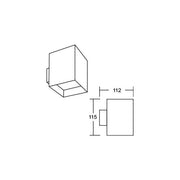 Brumberg Leuchten - Decken-/Wandleuchte Wand-Anbaumodul quadr. 45205170 weiß
