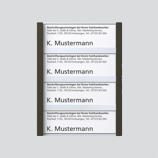 Siedle&Söhne - Zubehör/Ersatzteile für Türkommunikation Namensschild graph-met kpl 200029047-00 f.TM 611-4 GM