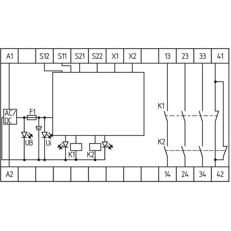 Schmersal - Gerät zur Überwachung von sicherheitsgerichteten Stromkreisen Schutztürwächter SRB301LC 24V AC/DC