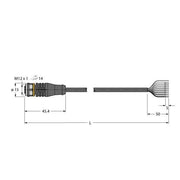 Turck - Konfektioniertes Sensor-Aktor-Kabel Aktuator- u. Sensorleitung RKS8.800T-2/TXL PUR