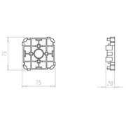 Kaiser - Zubehör/Ersatzteile für Dose/Gehäuse für Montage in der Wand/Decke Gegenlager 1210-02 f.Stützelement D=20