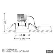 LTS Licht&Leuchten - Downlight/Strahler/Flutlicht LED-Downlight ILVY-FIX100 #658223 940, DALI, ws