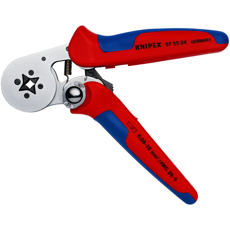 Knipex - Presswerkzeug Kabelschuhe/Verbinder, Aderendhülsen, Schirmanschluss Aderendhülsen-Presszange 97 55 04 SB 0,08-10+16qmm