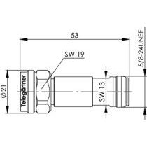 Telegärtner - Pegelsteller N-Dämpfungsgli. 10dB 100024171 10 dB, 2 W, 10 GHz