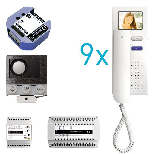 TCS Tür Control - Türsprech-Set video:pack Einbau PVIF090/001 für 9 Wohneinheit − 1 Stück