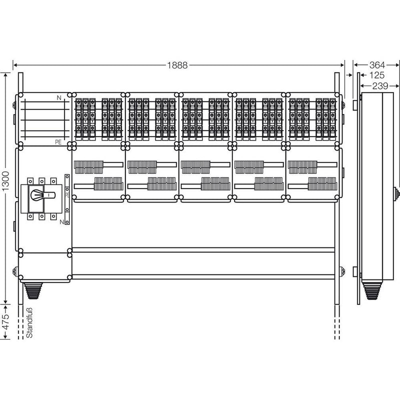 Hensel - Verteilerschrank für Energieversorgung Ladeverteiler Mi EV 11kW 30000 f.30 Ladep. a 11kW