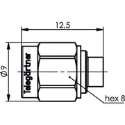Telegärtner - Koax-Steckverbinder SMA-Kabelstecker AU 100024621 RG402/U, UT-141 − 5 Stück