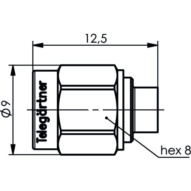 Telegärtner - Koax-Steckverbinder SMA-Kabelstecker AU 100024621 RG402/U, UT-141 − 5 Stück