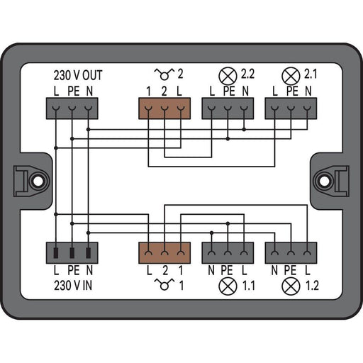 WAGO - Kompaktverteiler für steckbare Gebäudeinstallation Verteilerbox 899-631/386-000 1 Eingang, sw