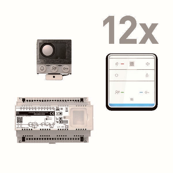 TCS Tür Control - Türsprech-Set EB für 12 WE audio Pack PAIF120/005 ASI12000 ISW6010