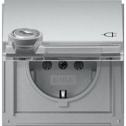 Gira - Steckdose KD TX-44 456965 Alu Schloss gleich