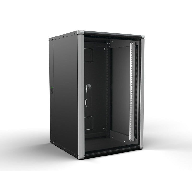 Enoc - Netzwerkgehäuse Wandschrank 18HE 3tlg. sw Wr2 18-66-S 19"600x600x934mm