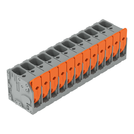 WAGO - Leiterplattenklemme Hebel 2606-3112/020-000 6mm²,grau − 25 Stück