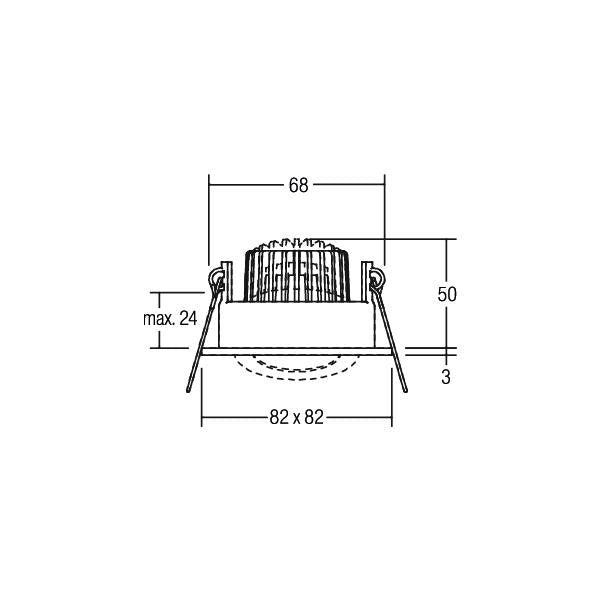Brumberg Leuchten - Downlight/Strahler/Flutlicht LED-Einbaustrahler 12355643 3000K 350mA