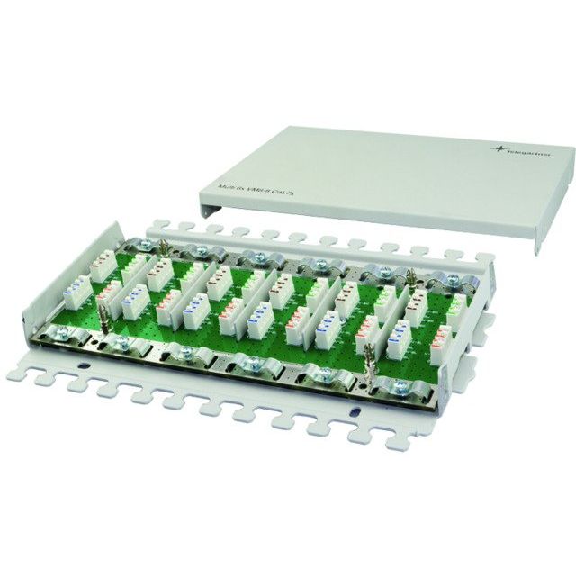 Telegärtner - Kommunikationstechnik-Adapter Kabelverbinder Multi 6x 100023275 Cat.7, AP, RAL7035