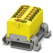Phoenix Contact - Durchgangs-Reihenklemme Verteilerblock PTFIX10/12X4-NS35AYE − 8 Stück
