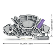 WAGO - Durchgangs-Reihenklemme 2-Leiter-Durchgangsklemme 2007-8801/045-000 6mm² − 20 Stück