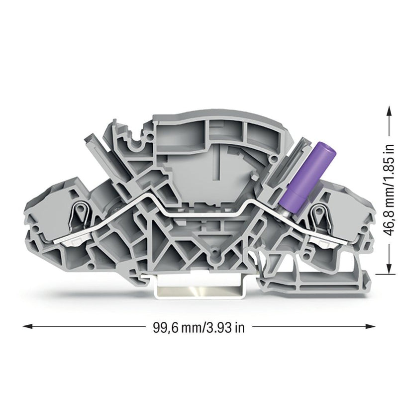 WAGO - Durchgangs-Reihenklemme 2-Leiter-Durchgangsklemme 2007-8801/045-000 6mm² − 20 Stück