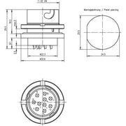 Telegärtner - I/O-Steckverbinder Gerätebuchse 10-polig 100023271 NF-Steckverbindung
