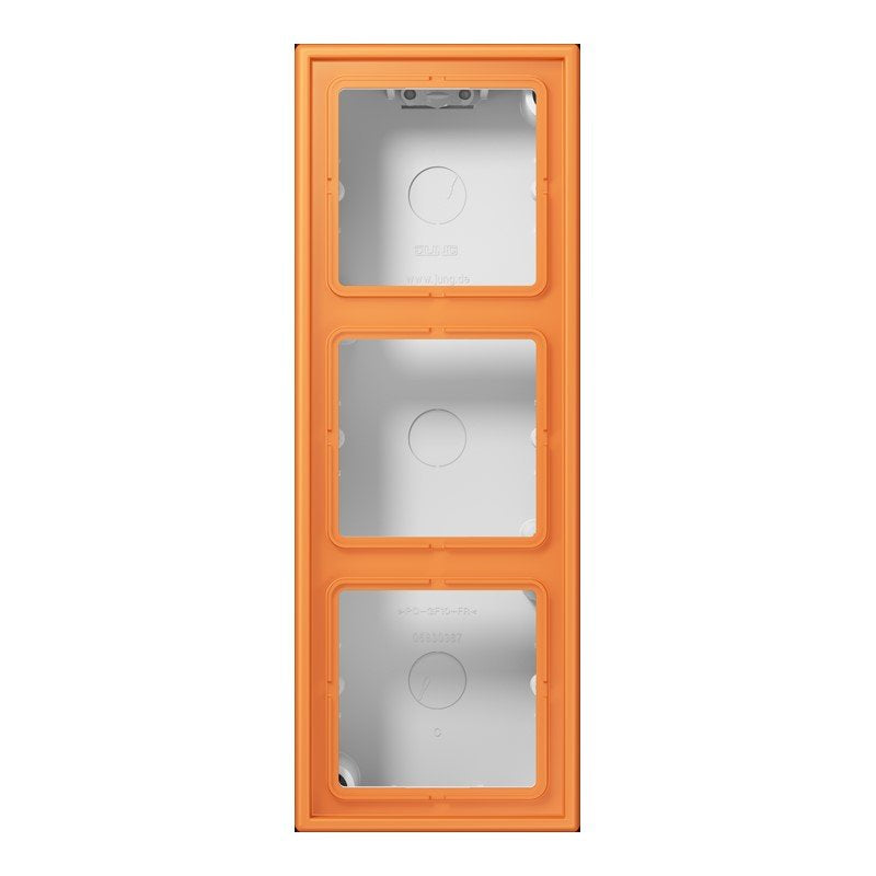 Jung - Aufputzgehäuse für Unterputzgerät Aufputz-Kappe 3fach LC 583 A 225 orange clair (32081)