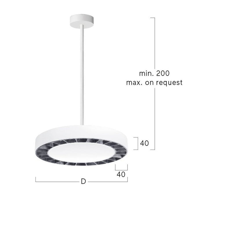 Lightnet - Pendelleuchte LED-Pendelleuchte RG5LBE-840E-D370PBBP 4000K, schwarz  − 1 Stück