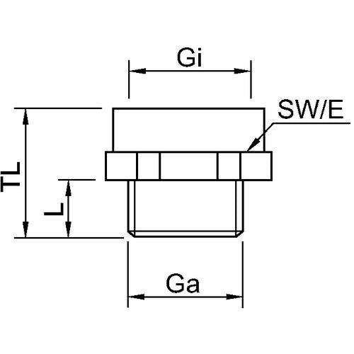 Stahl - Erweiterungs-/Reduzierring Erweiterung 109389 M25/M32 sw − 1 Stück