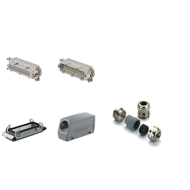 Weidmüller - Rechtecksteckverbinder, Set (Industriesteckverbinder) Steckverbinder-Kit HDC-KIT-HE 24.130