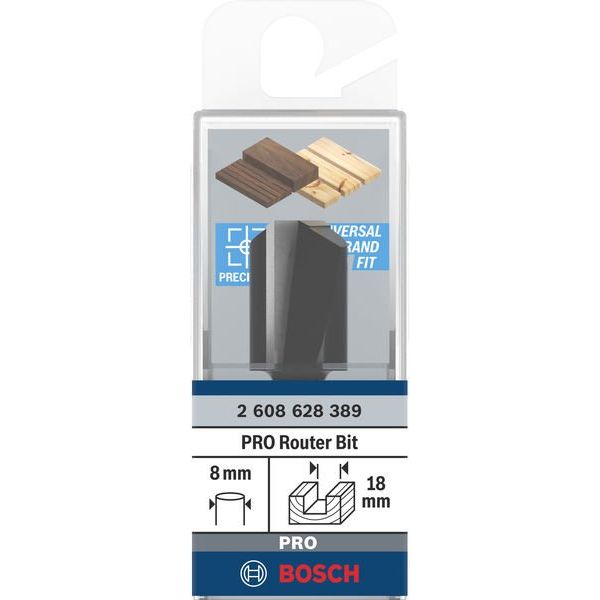 Bosch - Fräser PRO Nutfräser, 2608628389 zweischneidig 18 x L