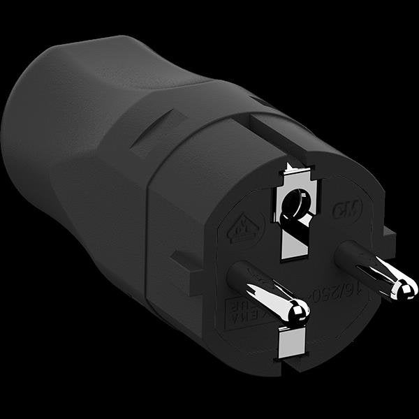 Bachmann - Schutzkontaktstecker Montagestecker 960.101 2p+Schutzkontakt sw