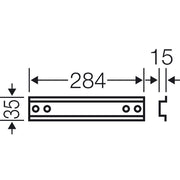 Hensel - Tragschiene Mi TS 30 284mmlang Hutpr.35mm
