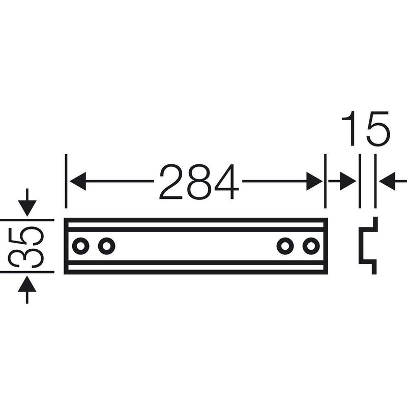Hensel - Tragschiene Mi TS 30 284mmlang Hutpr.35mm