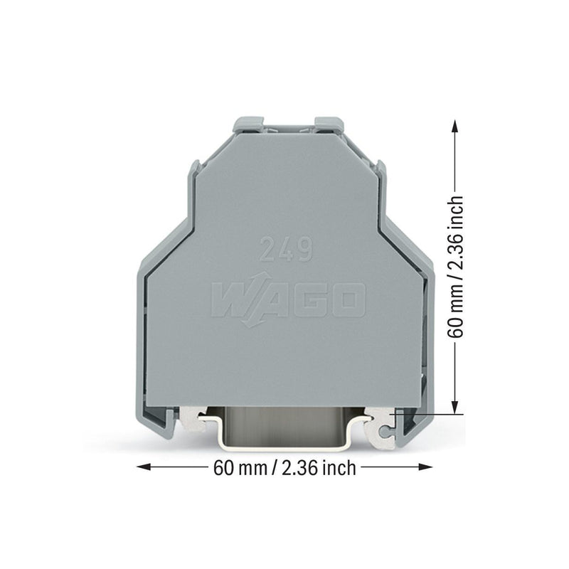 WAGO - Endklammer/-halter für Reihenklemme Schraubenlose Endklammer 249-198 14 mm breit,für Trag − 10 Stück