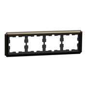Merten - Abdeckrahmen D-Antik Metallrahmen MEG4040-4752 4-fach, Moccametalli